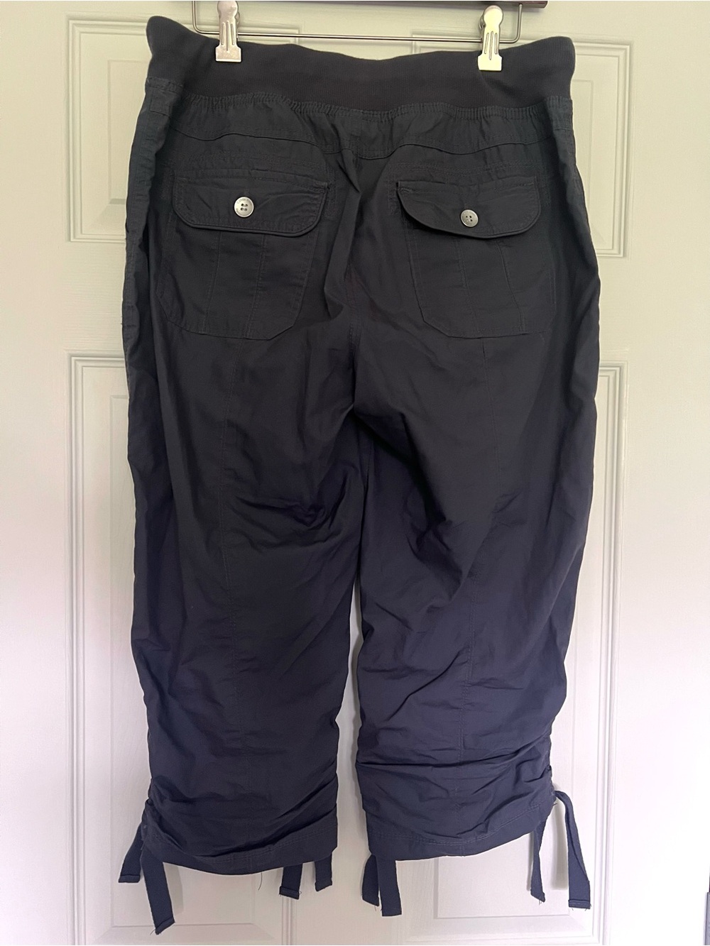 Calvin Klein Performance Blue Grey Cropped Drawstring Capris- S - Picture 3 of 7